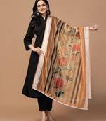 Peach Organza Fabric Wevon With Digital Printed Ceremonial Stylish Dupatta