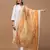 Orange Organza Fabric Wevon With Digital Printed Ceremonial Stylish Dupatta