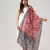 Wevon Jari Border With Digital Printed Rust Linen Dupatta