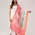 Wevon Jari Border With Digital Printed Pink Linen Dupatta