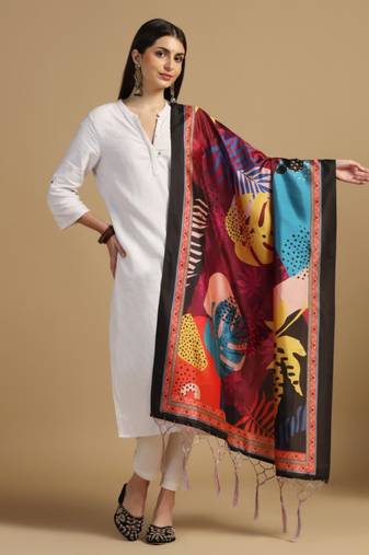 Multy Assam Silk Designer Digital Printed Ceremonial Dupatta