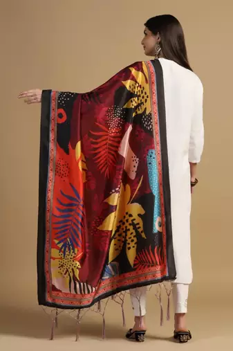 Multy Assam Silk Digital Printed Ceremonial Dupatta