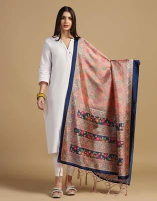 Rama Assam Silk Digital Printed Ceremonial Dupatta 1