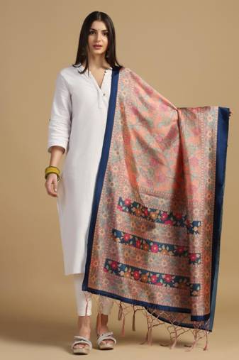 Rama Assam Silk Designer Digital Printed Ceremonial Dupatta