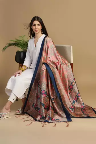 Rama Assam Silk Digital Printed Ceremonial Dupatta