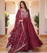New festival designer long gown with dupatta sets