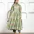 Pista green floral printed & embroidered anarkali set