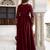 Silk Blend Embroidery Anarkali Kurta Pant Set with Dupatta
