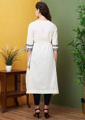 Trendmalls Cotton Embroidery Kurta for Women Caual Wear 2