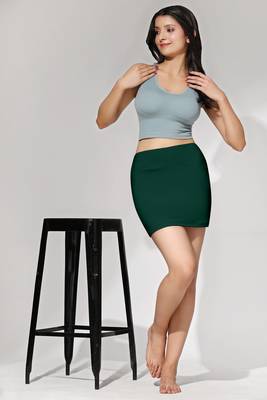 Trendmalls Skirt with shorts for women's & girl's solid high waist flared skater short mini skirt 1
