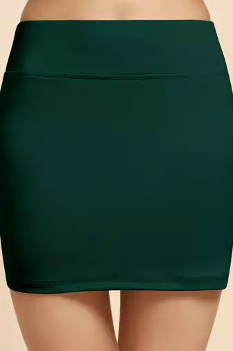 Skirt with shorts for women's & girl's solid high waist flared skater short mini skirt