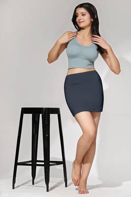 Trendmalls Skirt with shorts for women's & girl's solid high waist flared skater short mini skirt 1