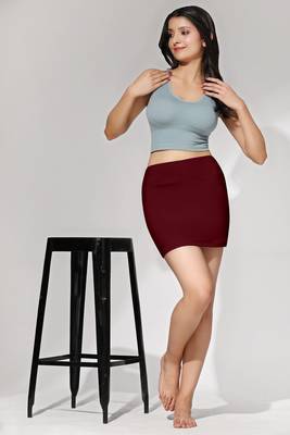 Trendmalls Skirt with shorts for women's & girl's solid high waist flared skater short mini skirt 1