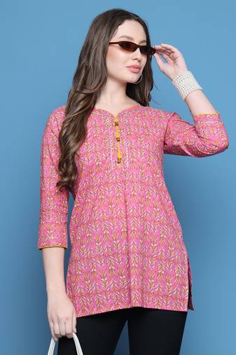 Women's cotton jaipuri printed tunic