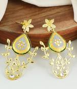 Gold finish meena vintage earrings
