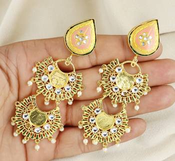 Handmade meena earrings 3