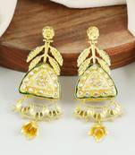 Gold finish designer earrings
