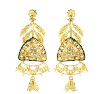 Gold finish designer earrings 2