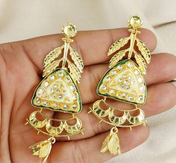 Gold finish designer earrings 3
