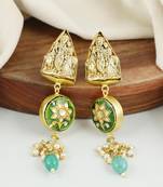 Gold finish traditional earrings