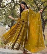 Readymade gown with dupatta sets for women 