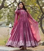 Readymade gown with dupatta sets for women 