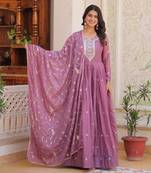Designer readymade Soft georgette gown for women