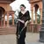Black embellished bollywood georgette saree  