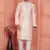 men peach jacquard silk brocade  pintux straight kurta churidar