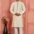 men cream jacquard silk brocade  pintux straight kurta churidar
