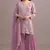 Lavender georgette semi stitched gharara suits