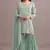 Pastel green georgette semi stitched gharara suits