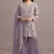 Purple georgette semi stitched gharara suits