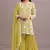 Lemon georgette semi stitched gharara suits