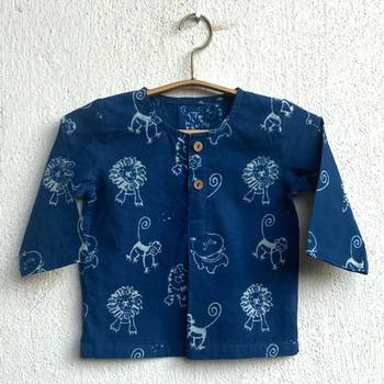Organic zoo print kurta & pants 3