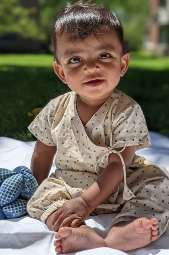 Organic indigo raidana angarakha & matching pants