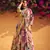 purple floral printed anarkali suit for women