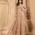 Shamita shetty peach net anarkali embroidered work festival long salwar suit dupatta