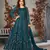 Heavy Sequance Embroidery Work Soft Net Traditional Anarkali Dress In Amazing Teal Blue Colour