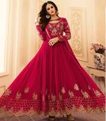 Maahi Styles Pink Faux Georgette Salwar Suit Set