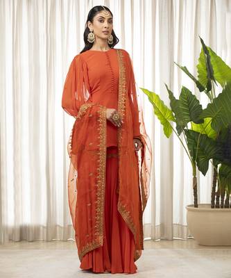 Rust dilkash kurta set 1