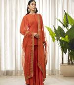 Rust dilkash kurta set