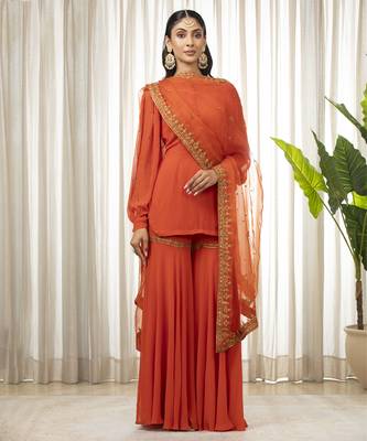 Rust dilkash kurta set 3