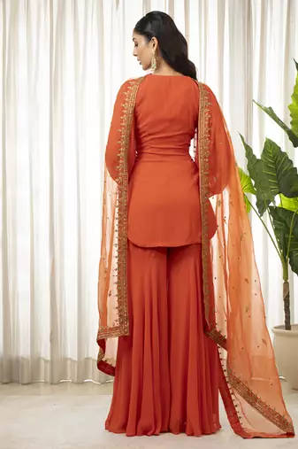 Rust dilkash kurta set