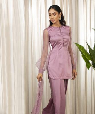 Lavender kurta set 4