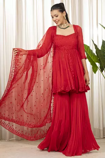 Lal sharara set