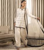 Black on white kurta set