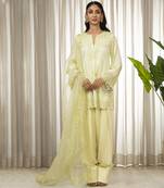 Butter yellow richa kurta set