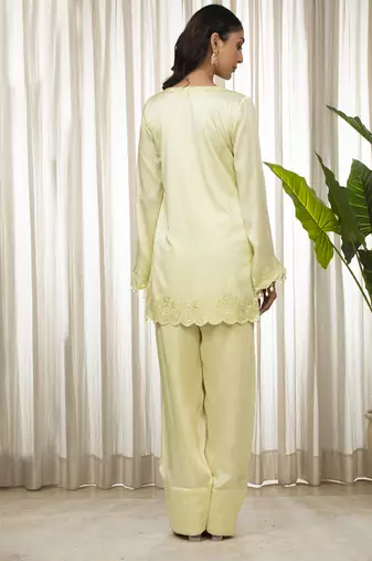 Butter yellow richa kurta set