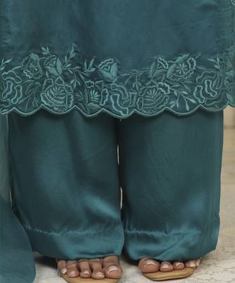 Teal richa long kurta set 3